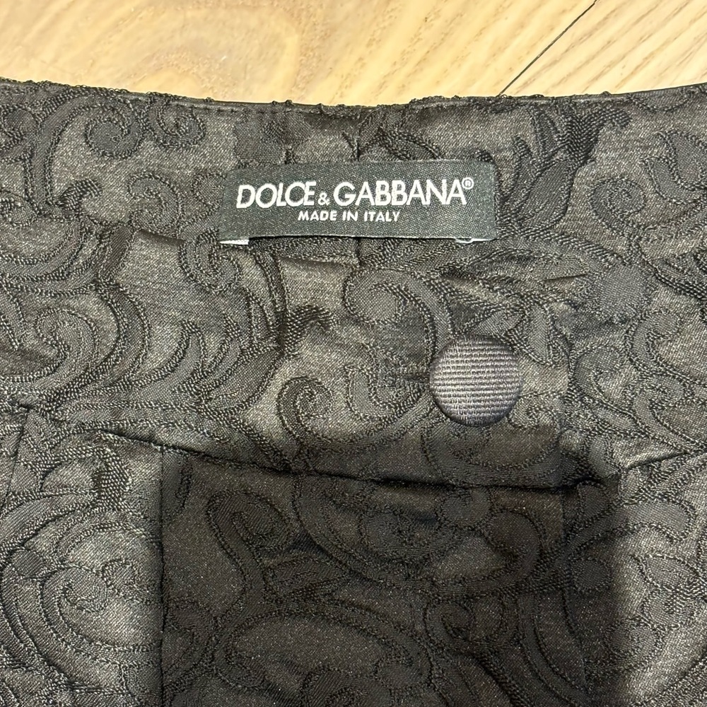 Dolce & Gabbana Black Textured Pants